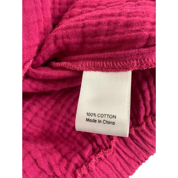 XS Roan + Ryan Fuchsia Womens Off Shoulder Banded Shirt Blouse - Picture 10 of 10